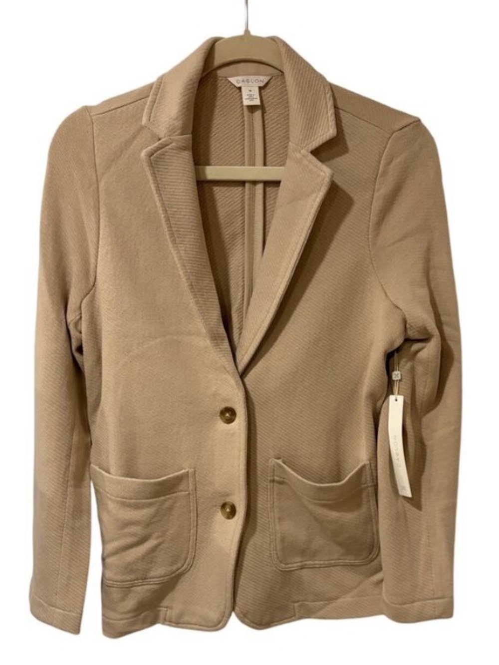 CASLON Classic Tan Blazer XS NWT Beige Khaki Neutral Capsule Wardrobe